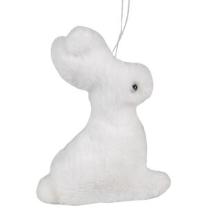 Clayre & Eef Pendant Jewellery Rabbit White 7x3x10 cm