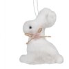 Clayre & Eef Pendant Jewellery Rabbit White 7x3x10 cm