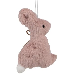 Clayre & Eef 65351 Decorative pendant rabbit 7x3x10 cm Pink