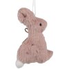 Clayre & Eef 65351 Decorative pendant rabbit 7x3x10 cm Pink