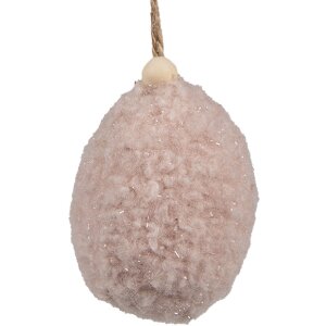 Clayre & Eef 65355 Decorative pendant egg Ø 5x7 cm Pink