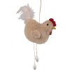 Clayre & Eef 65358 Decorative pendant chicken 10x3x18 cm Brown