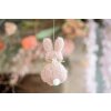 Clayre & Eef 65360 Decorative pendant rabbit 6x2x11 cm Pink