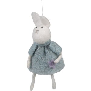 Clayre & Eef 65363 Decoration Pendant Rabbit 6x3x13...