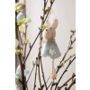 Clayre & Eef 65364 Decoration Pendant Rabbit 6x3x13 cm Blue