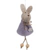 Clayre & Eef 65366 Decorative pendant rabbit 6x3x13 cm Purple