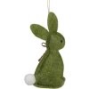 Clayre & Eef 65375 Decorative pendant rabbit 6x1x10 cm Green