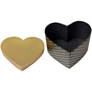 Clayre & Eef 65459 Storage Boxes Heart 3 Pieces Gold...