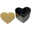 Clayre & Eef 65459 Storage Boxes Heart 3 Pieces Gold 27x24x15 cm