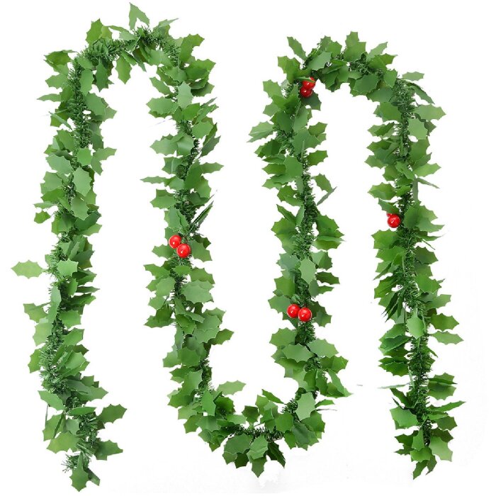 Clayre & Eef 65521 Christmas garland decoration 200 cm green