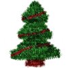 Clayre & Eef 65530 Wall decoration Christmas tree 26x3x34 cm Green