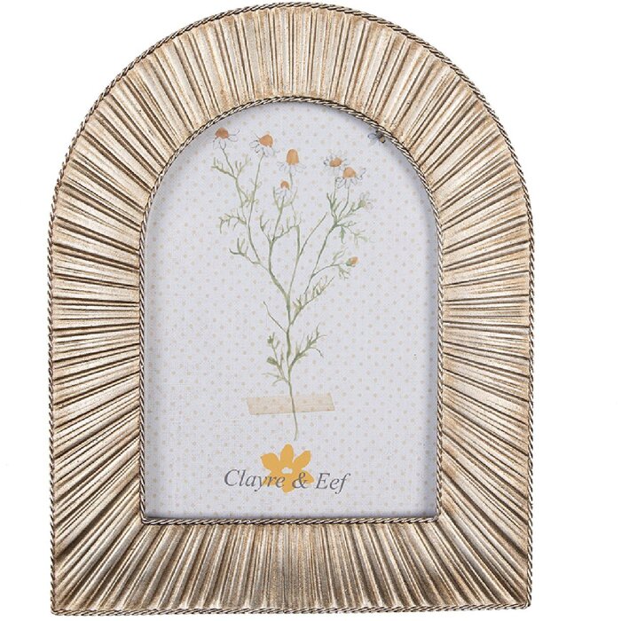 Clayre & Eef 2F1069 Photo frame 18x2x22 cm / 10x15 cm Gold coloured