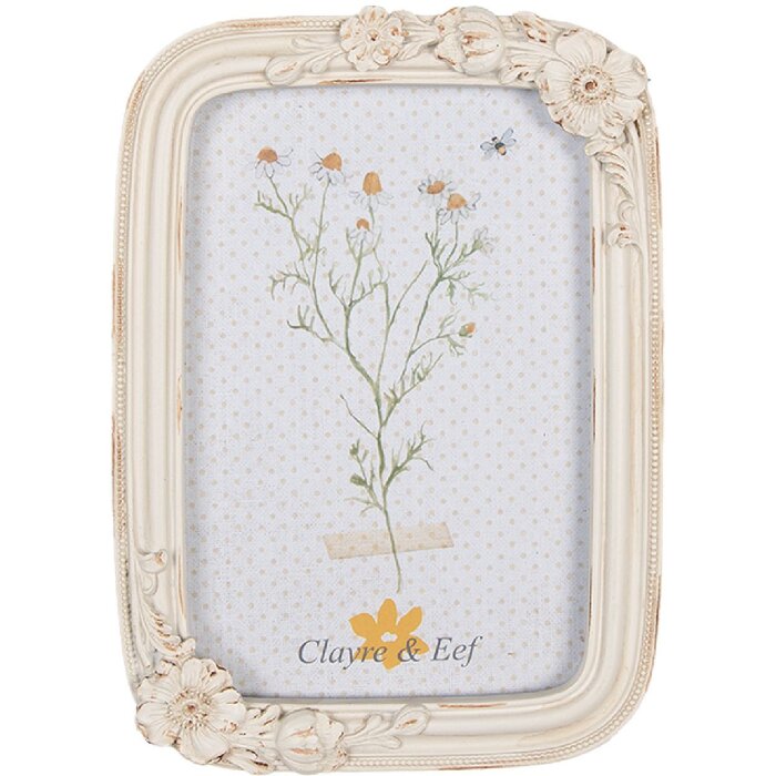 Clayre & Eef 2F1079 Photo Frame 14x2x19 cm / 10x15 cm Beige