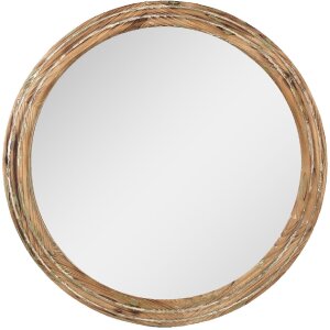 Clayre & Eef 52S305 Round Wall Mirror Brown Green...