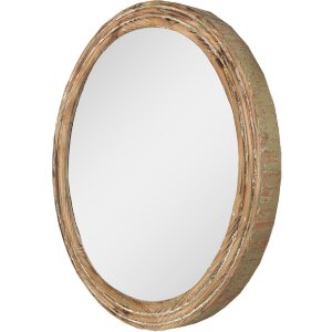 Clayre & Eef 52S305 Round Wall Mirror Brown Green...