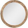 Clayre & Eef 52S305 Round Wall Mirror Brown Green Ø 60x6 cm