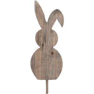 Clayre & Eef 5H0683 Garden Skewer Rabbit 15x1x100 cm Brown Wood