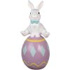 Clayre & Eef 5MG0027 Decoration Rabbit 41x39x91 cm White Purple