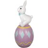 Clayre & Eef 5MG0027 Decoration Rabbit 41x39x91 cm White Purple