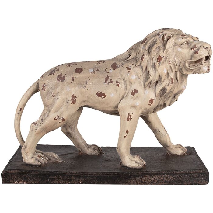 Clayre & Eef 5MG0030 Decoration Lion 55x23x40 cm Beige Brown