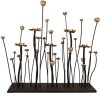 Clayre & Eef 5Y1188 Candle Holder Flowers Black Gold 69x15x66 cm