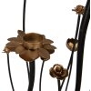 Clayre & Eef 5Y1188 Candle Holder Flowers Black Gold 69x15x66 cm