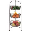 Clayre & Eef 5Y1193 Iron Shelf with Baskets Brown 31x80 cm