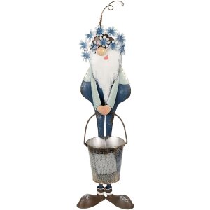 Clayre & Eef 5Y1221 Decoration Dwarf Blue White...