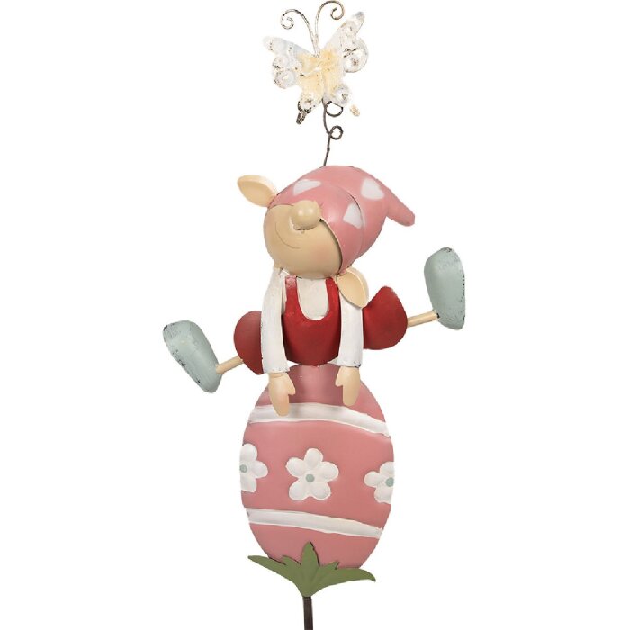 Clayre & Eef 5Y1223 Garden plug gnome 24x7x84 cm Pink