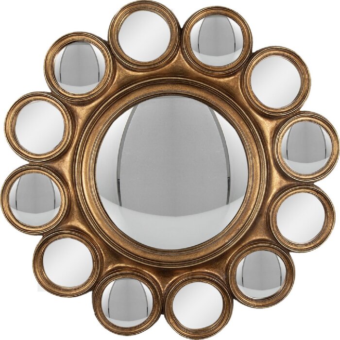 Clayre & Eef 62S285 Mirror Ø 45x2 cm Gold coloured