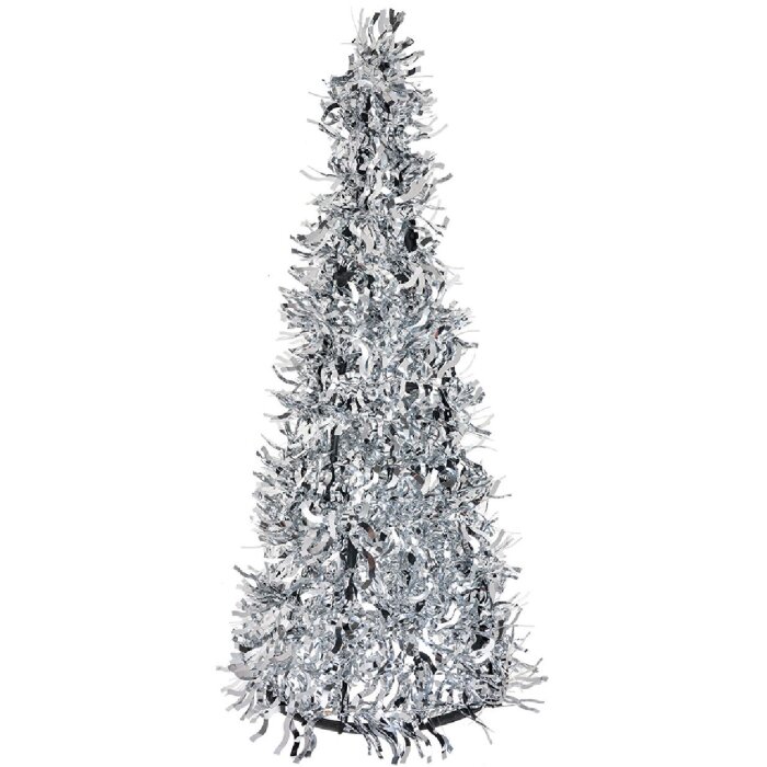 Clayre & Eef 65537L Christmas Tree Decoration Silver Ø 18x46 cm