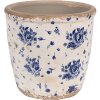 Clayre & Eef 6CE1658M Decoration Flowerpot Ø 15x14 cm Beige Blue