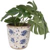 Clayre & Eef 6CE1658M Decoration Flowerpot Ø 15x14 cm Beige Blue