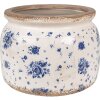 Clayre & Eef 6CE1659L Decoration Flowerpot Ø 20x15 cm Beige Blue