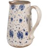 Clayre & Eef 6CE1660L Decoration Jug 21x15x23 cm Beige Blue