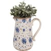 Clayre & Eef 6CE1660L Decoration Jug 21x15x23 cm Beige Blue