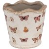 Clayre & Eef 6CE1664S Decoration Flowerpot Ø 13x12 cm Beige Pink