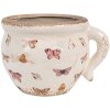 Clayre & Eef 6CE1665M Decoration Flower Pot 17x14x12 cm Beige Pink