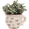 Clayre & Eef 6CE1665M Decoration Flower Pot 17x14x12 cm Beige Pink