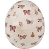 Clayre & Eef 6CE1667L Decoration Egg Ø 14x16 cm Beige Pink