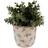 Clayre & Eef 6CE1669S Decoration Flowerpot Ø 13x12 cm Beige Blue