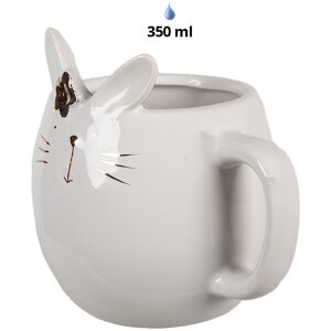 Clayre & Eef 6CE1677 Mug 13x10x11 cm / 350 ml White