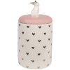 Clayre & Eef 6CE1680 Storage Pot Ø 12x23 cm Pink White