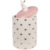 Clayre & Eef 6CE1680 Storage Pot Ø 12x23 cm Pink White