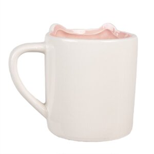 Clayre & Eef 6CE1682 Mug 12x8x10 cm / 300 ml White