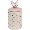 Clayre & Eef 6CE1688 Storage Pot Ø 11x22 cm White Pink