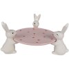 Clayre & Eef 6CE1693 Bowl Pink White 24x23x12 cm Decorative & Practical