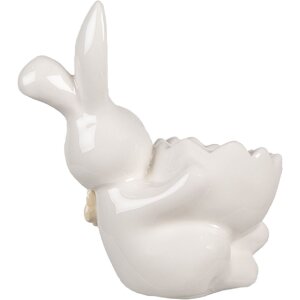 Clayre & Eef 6CE1700 Eggcup Bunny White 10x6x11 cm...