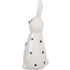 Clayre & Eef 6CE1705 Decoration Statue Rabbit 5x4x13 cm White Black