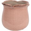 Clayre & Eef 6CE1714P Flower Pot Pink Ø 16x15 cm Ceramic Wavy Edge